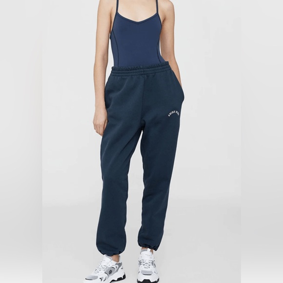Anine Bing Leonne Joggers in Navy Blue.  NWT. XS. - Picture 1 of 3